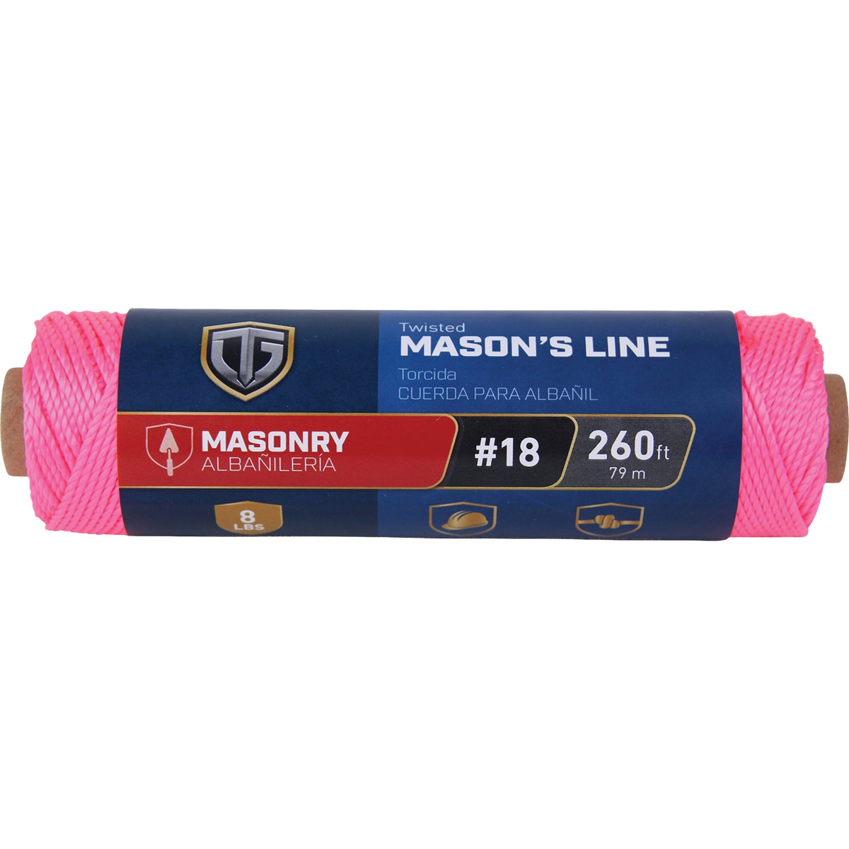 TruGuard #18 x 260 Ft. Pink Twisted Polypropylene Mason's Line