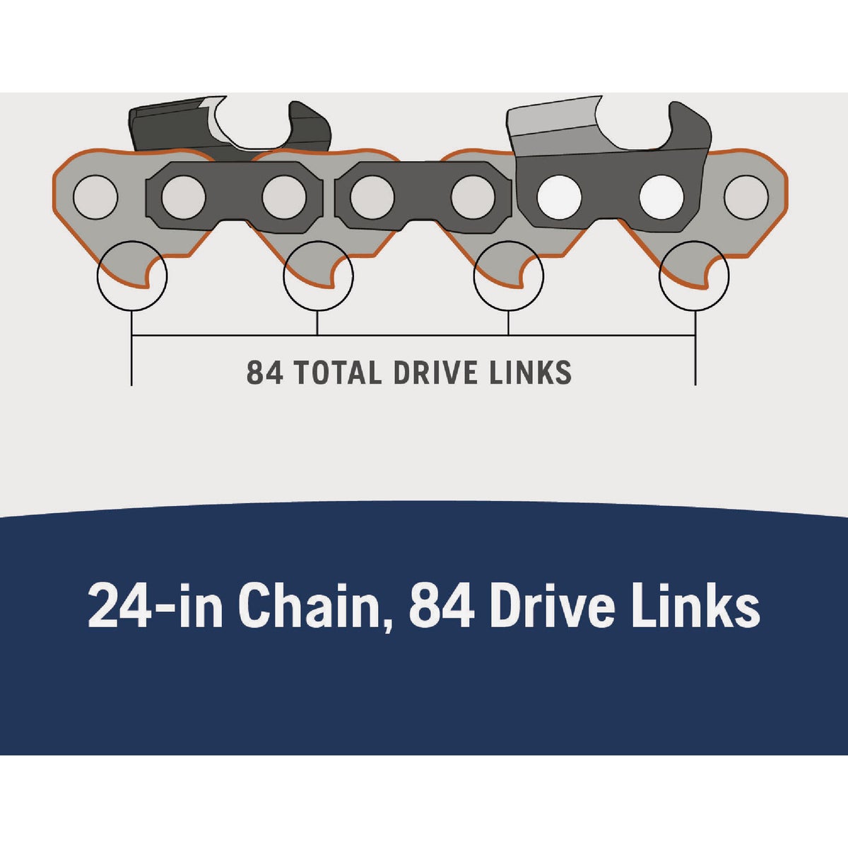 Husqvarna X-Cut 24 In. 84-Link Chainsaw Chain Image 2