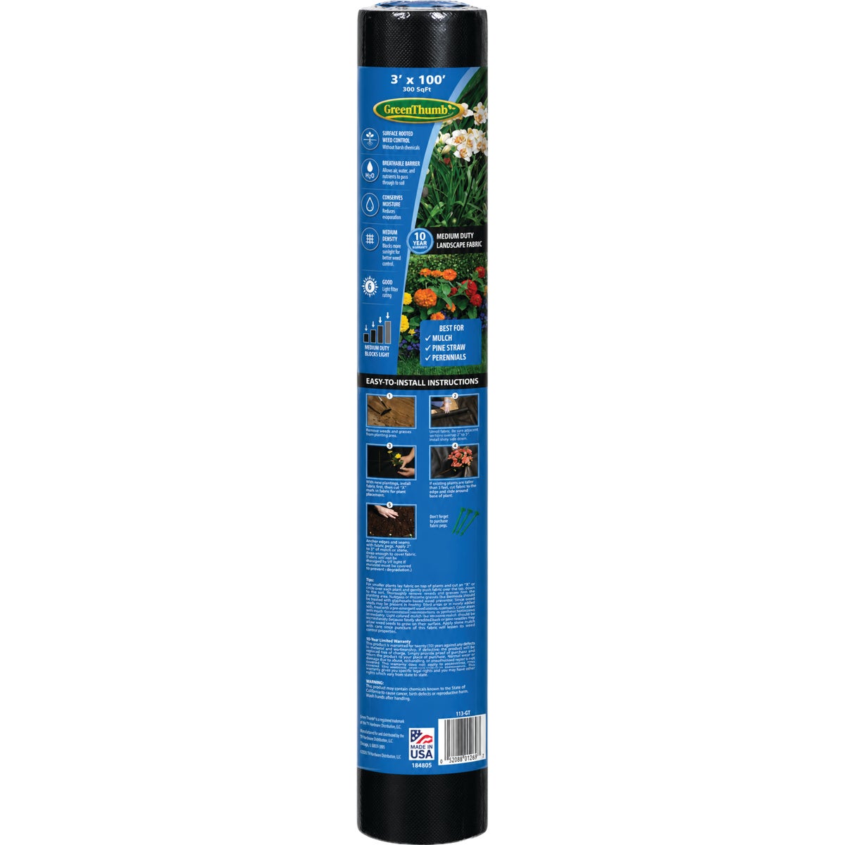 Green Thumb 3 Ft. x 100 Ft. 10 Year Landscape Fabric Image 2