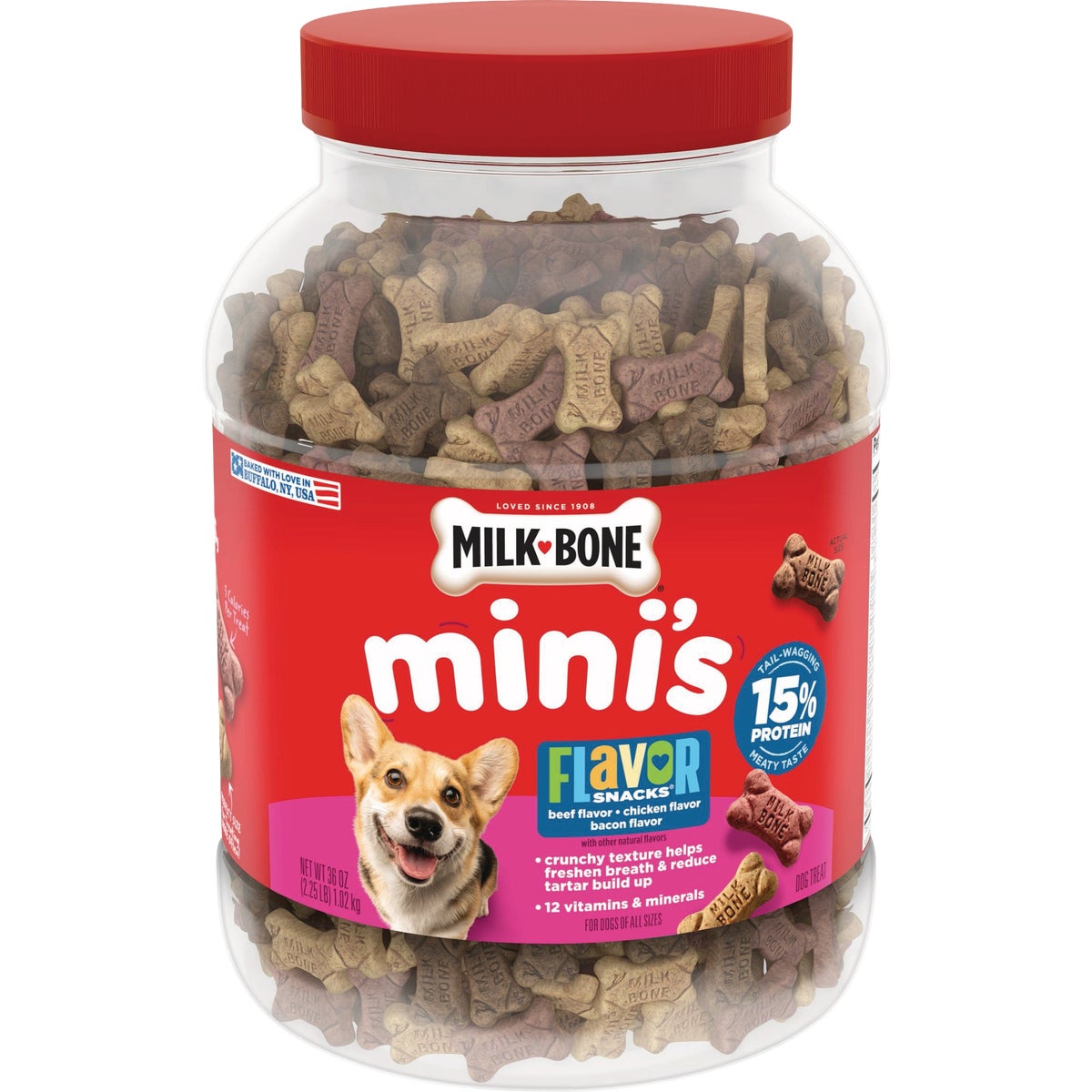 Milk Bone 36 Oz. Flavor Snacks Minis Dog Biscuits