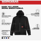 Milwaukee FREEFLEX XL Black Midweight Pullover Hooded Sweatshirt Image 4