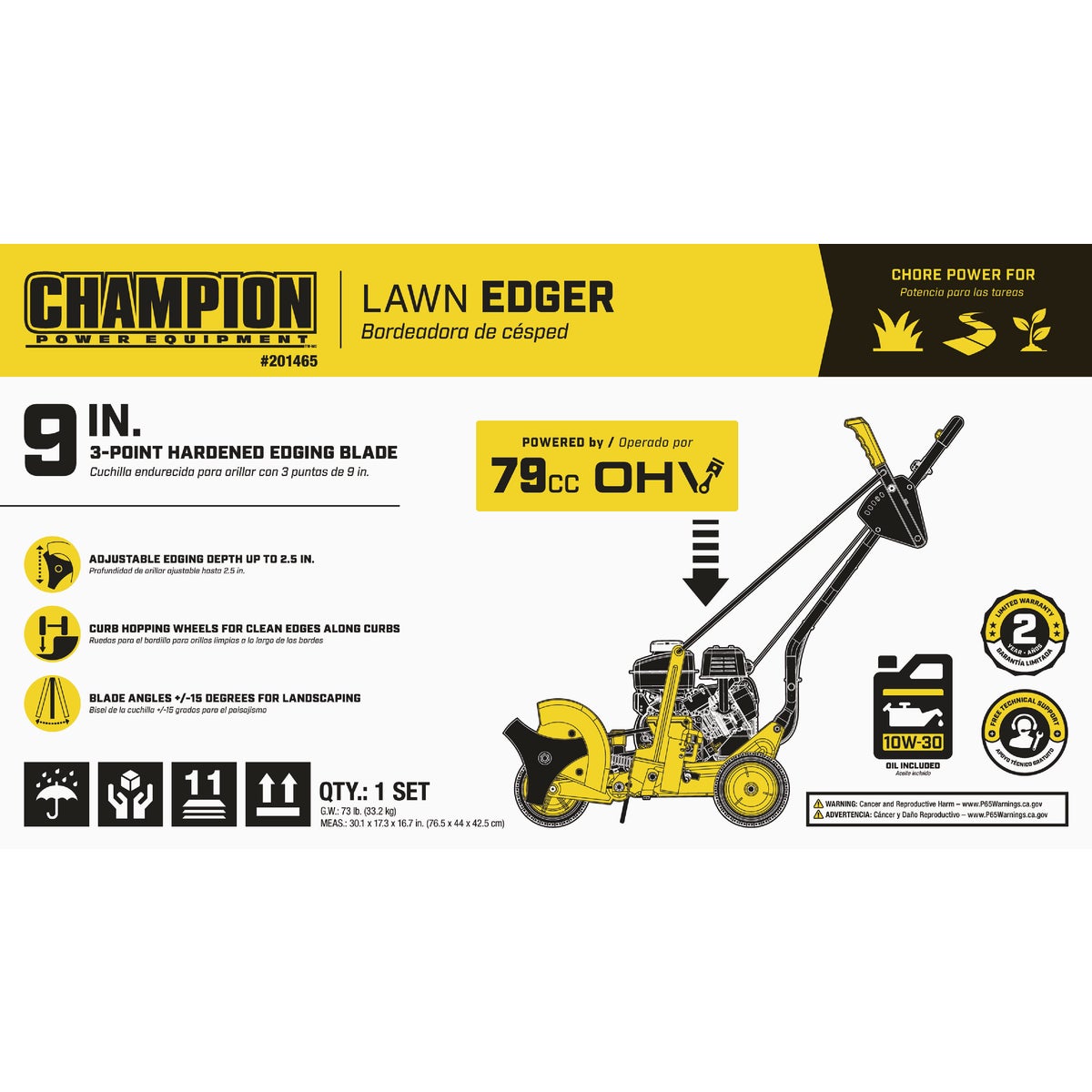 Champion 9 In. 79cc Lawn Edger with Curb Hop Feature Image 2
