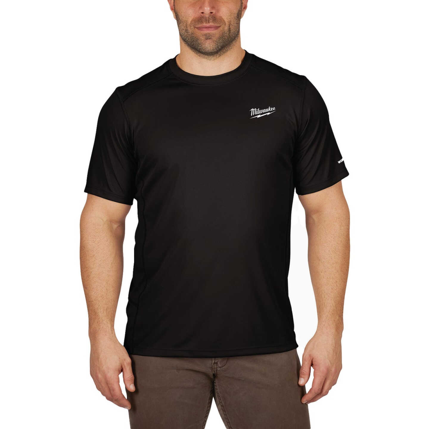 Milwaukee WorkSkin Men's Medium Black Short Sleeve Lightweight Performance Shirt Image 1