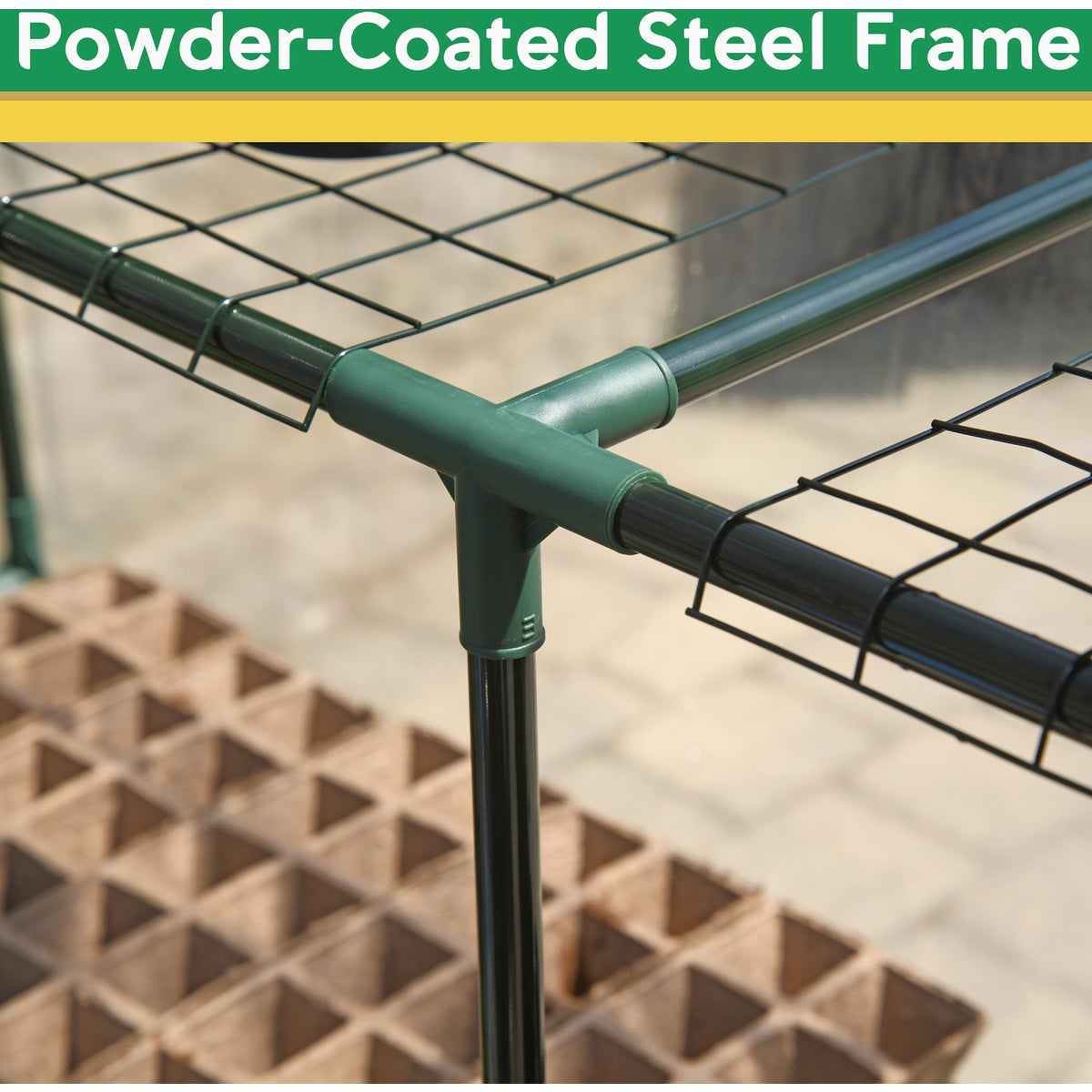 Miracle-Gro 56 In. x 29 In. x 76 In. Steel Frame Mini Greenhouse Image 7