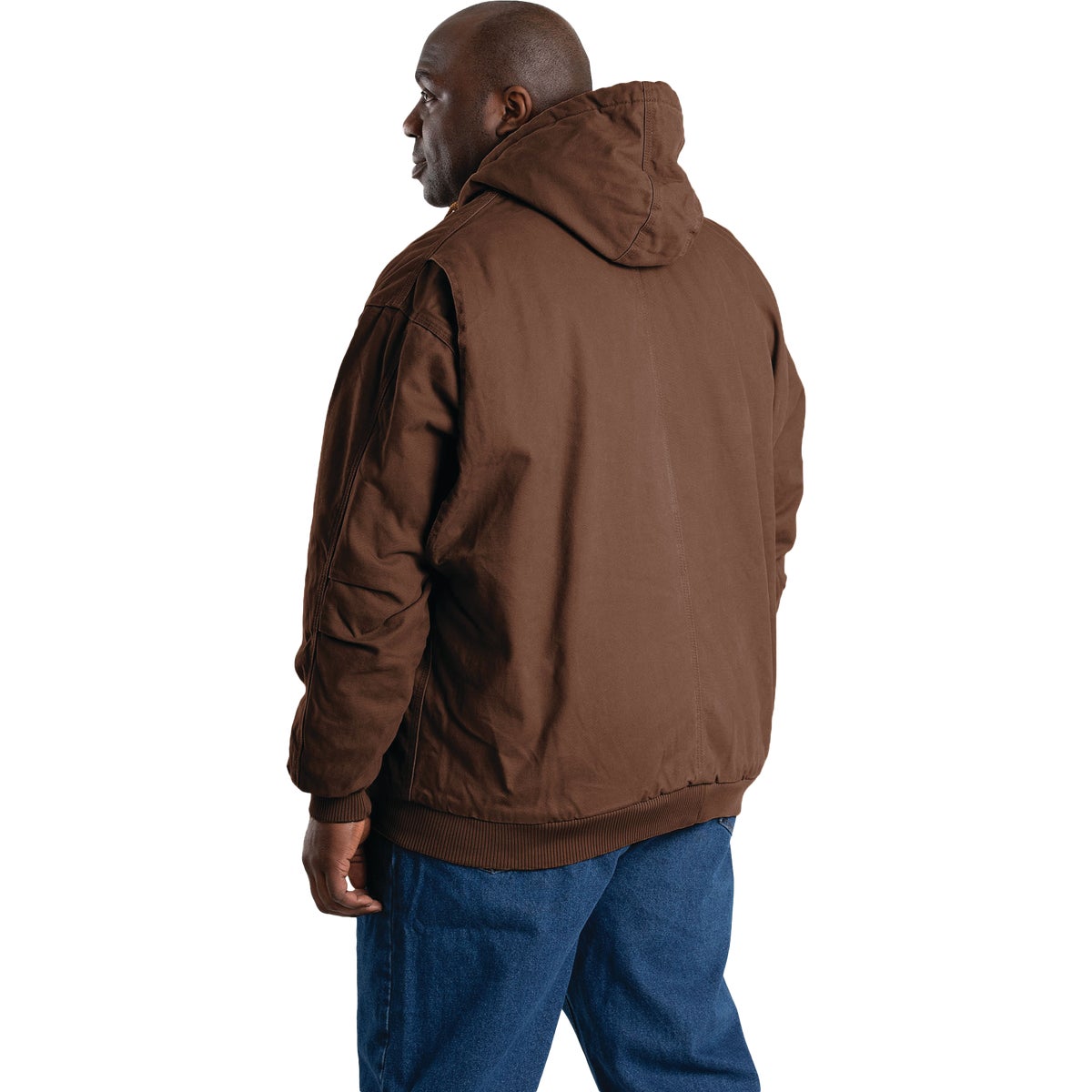Berne Heartland Men's Medium Bark Hooded Work Jacket Image 5