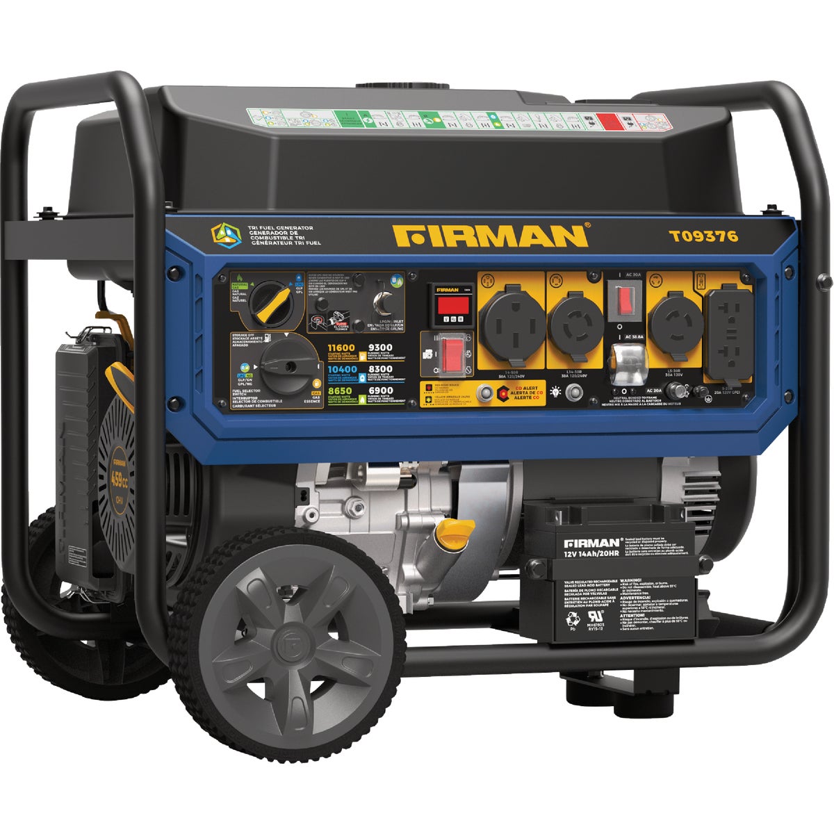 Firman 11,600/9300W Tri Fuel Electric Start Portable Generator