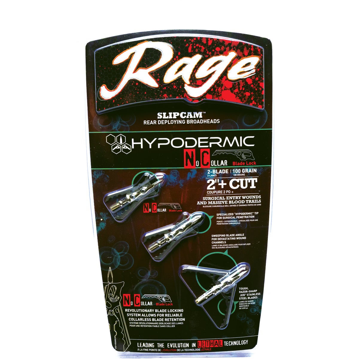 Rage 2 In. 100-Grain Hypodermic NC Broadhead (3-Pack)