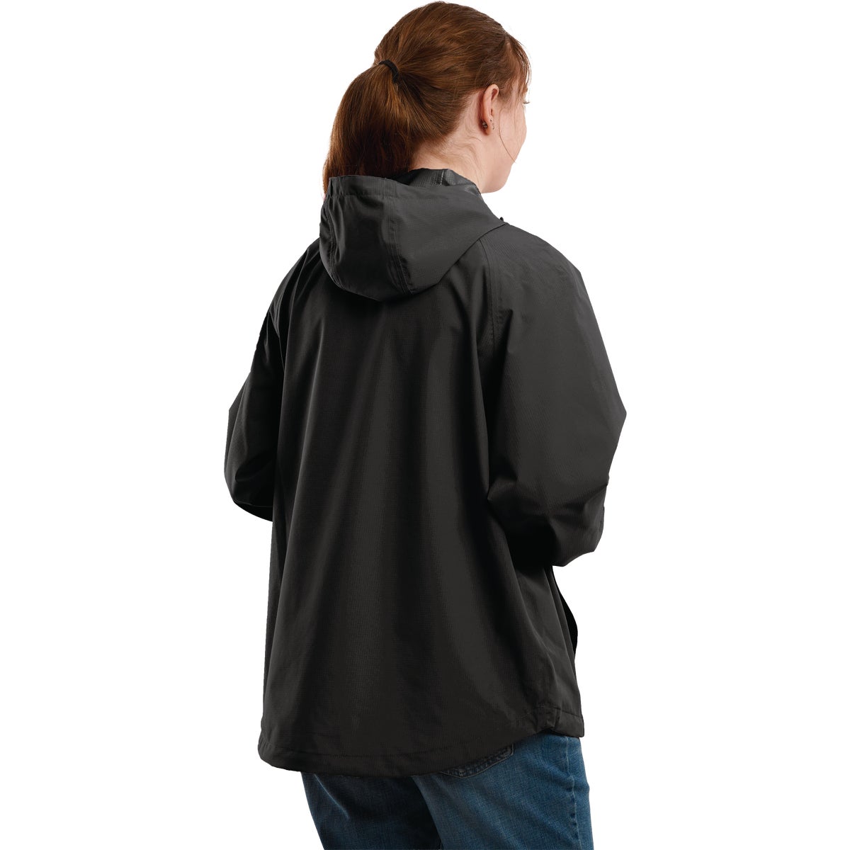 Berne Weather Warrior Women's Small Black Packable Rain Jacket Image 3