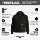 Milwaukee FREEFLEX Men's Large Black Softshell Hooded Jacket Image 3