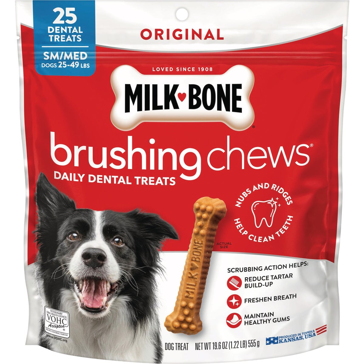 Milk Bone 19.6 Oz. Brushing Chews, Original Chicken Flavor, Small/Medium