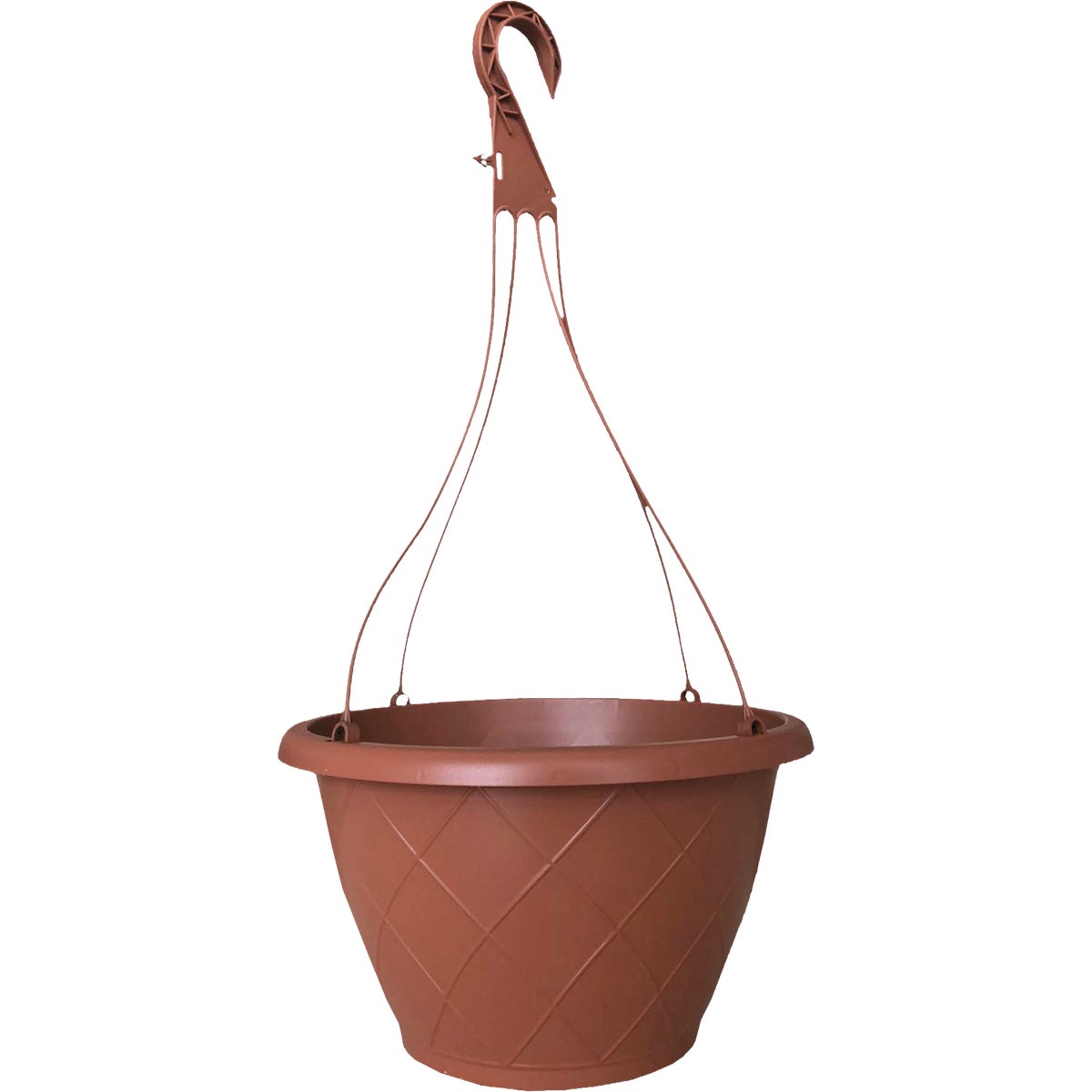 Southern Patio 12 In. Terra Cotta Woven Hanging Basket Image 1