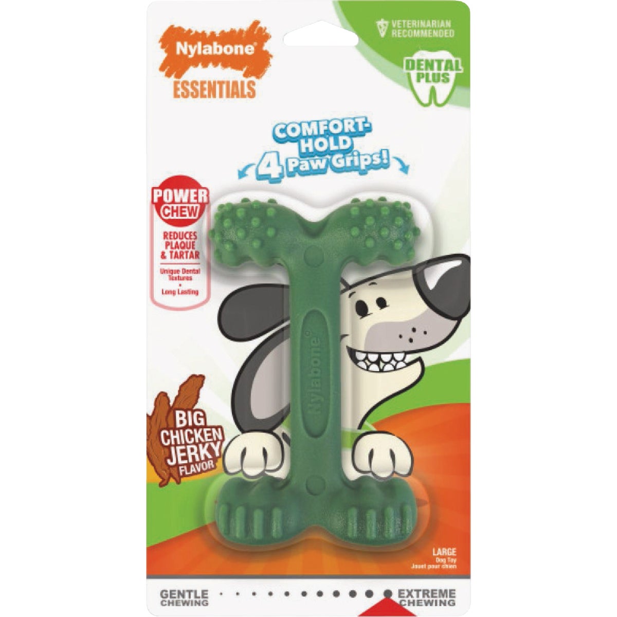 Nylabone Power Chew Comfort-Hold Large Chicken Jerky Dental Chew Toy