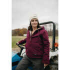 Berne Women's Small Plum Sherpa-Lined Softstone Duck Hooded Jacket Image 3