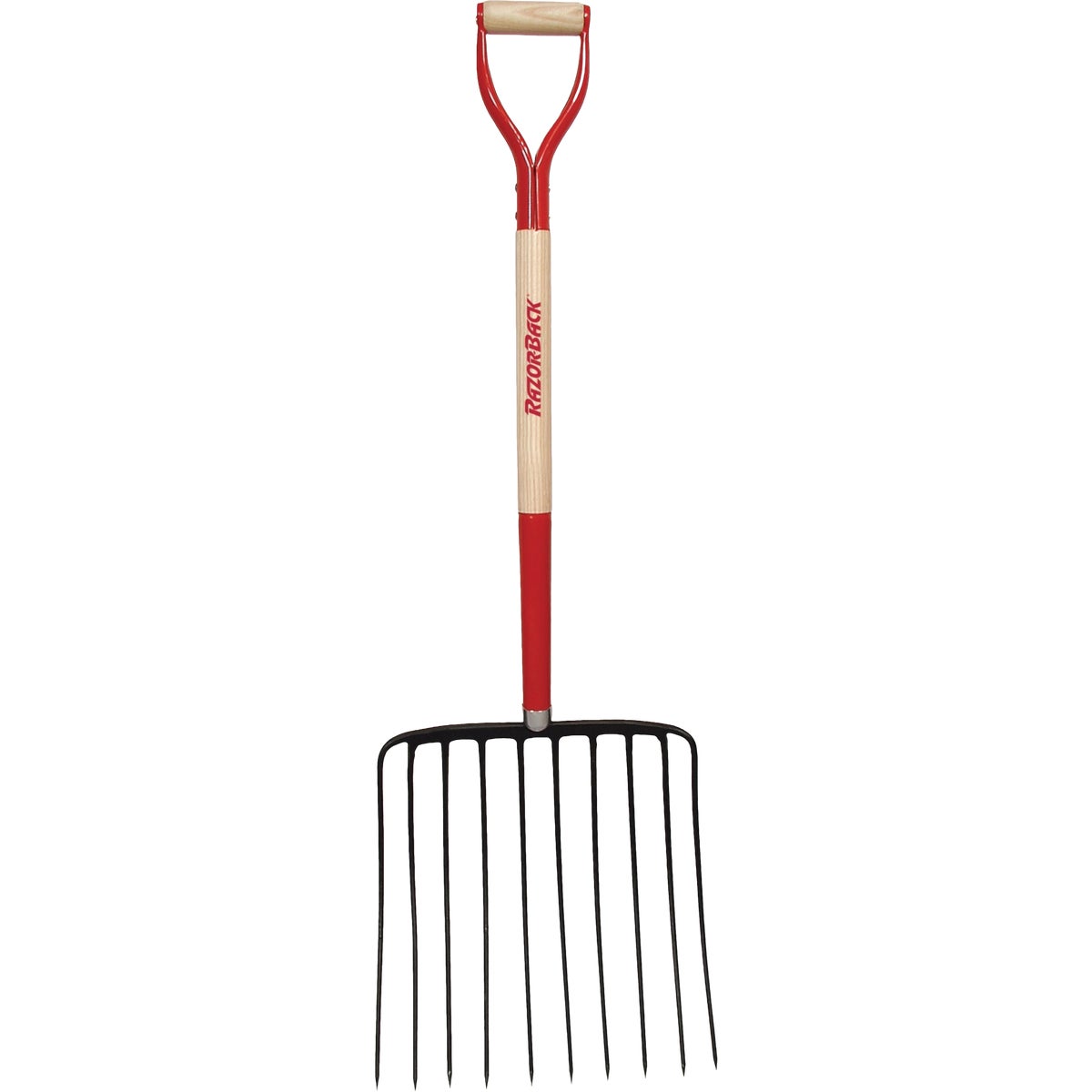 Razor-Back 30 In. D-Grip Wood Handle Forged Ensilage Pitch Fork (10-Tine)