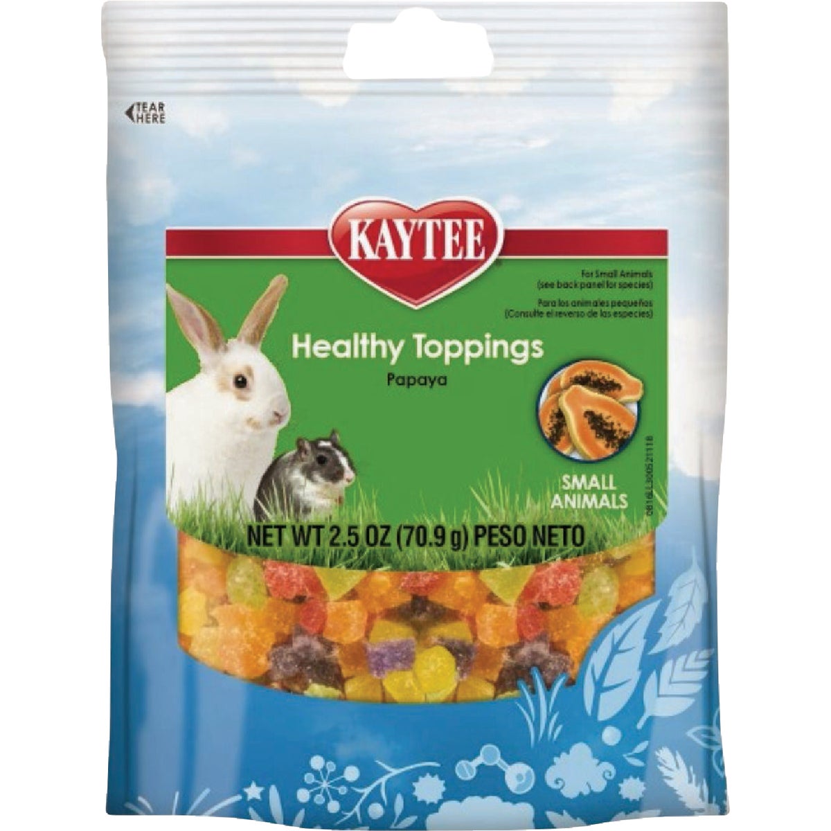 Kaytee Healthy Toppings 2.5 Oz. Papaya Treat for Small Animals