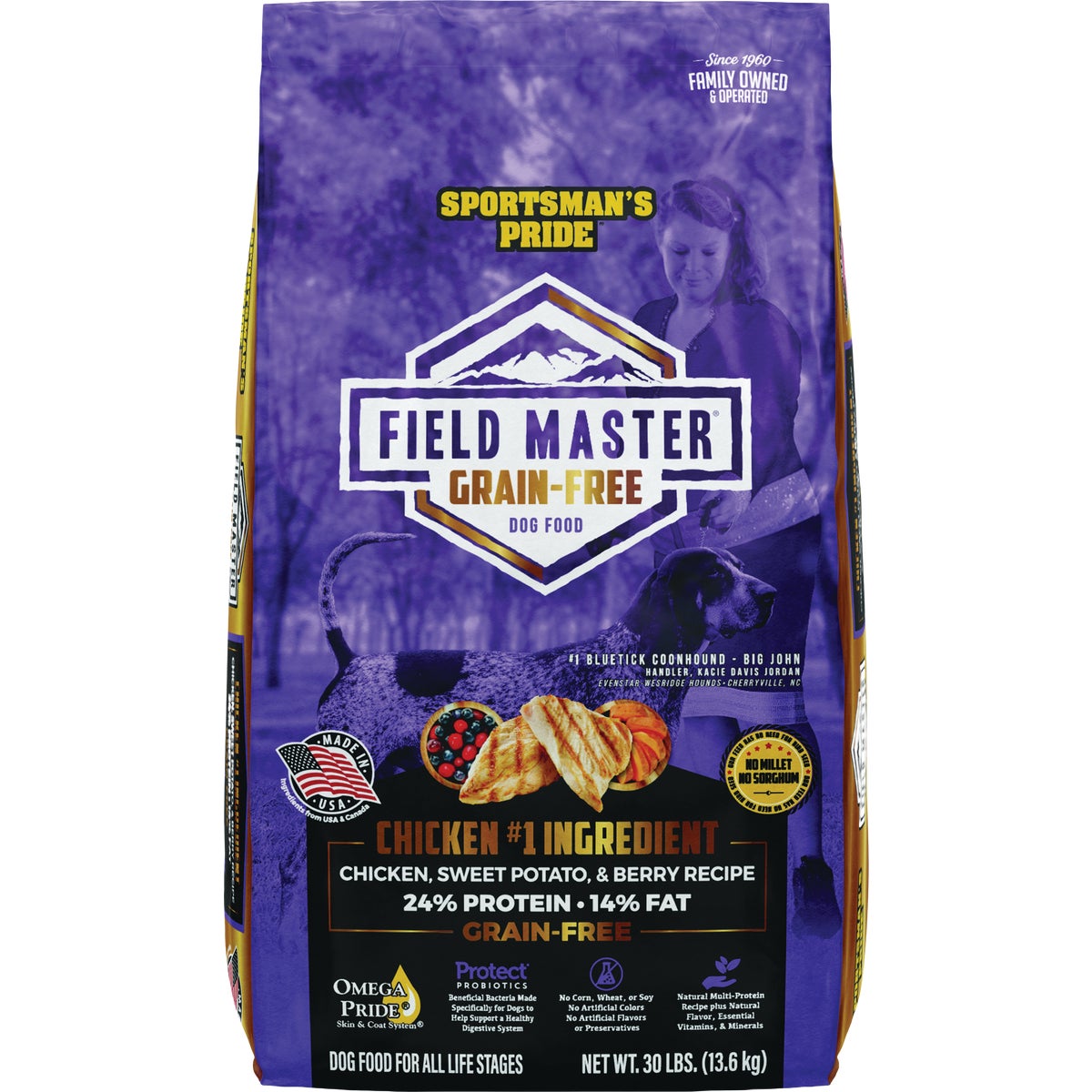 Sportsman's Pride Field Master 30 Lb. Grain Free Chicken, Sweet Potato & Berry Recipe Dry Dog Food