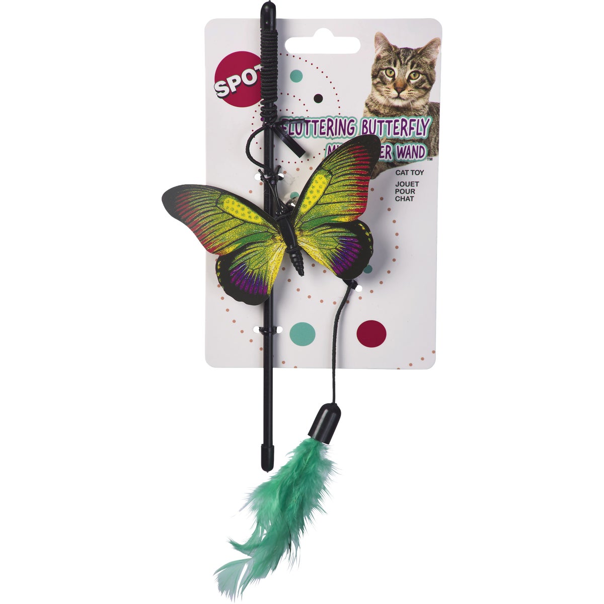 Spot 8 In. Fluttering Butterfly Teaser Wand Cat Toy Image 2