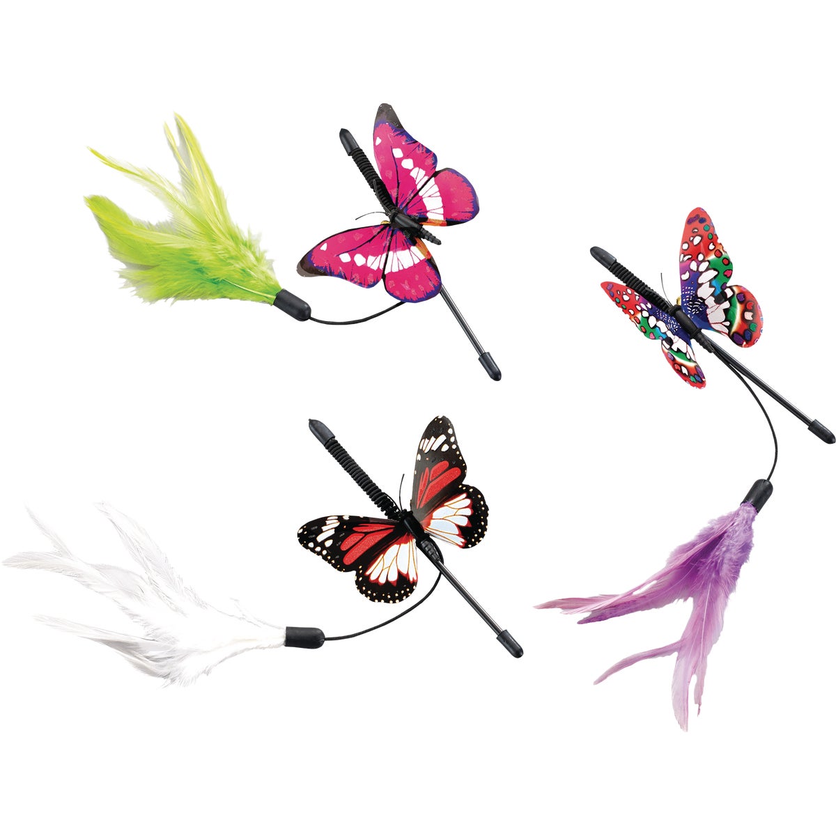 Spot 8 In. Fluttering Butterfly Teaser Wand Cat Toy
