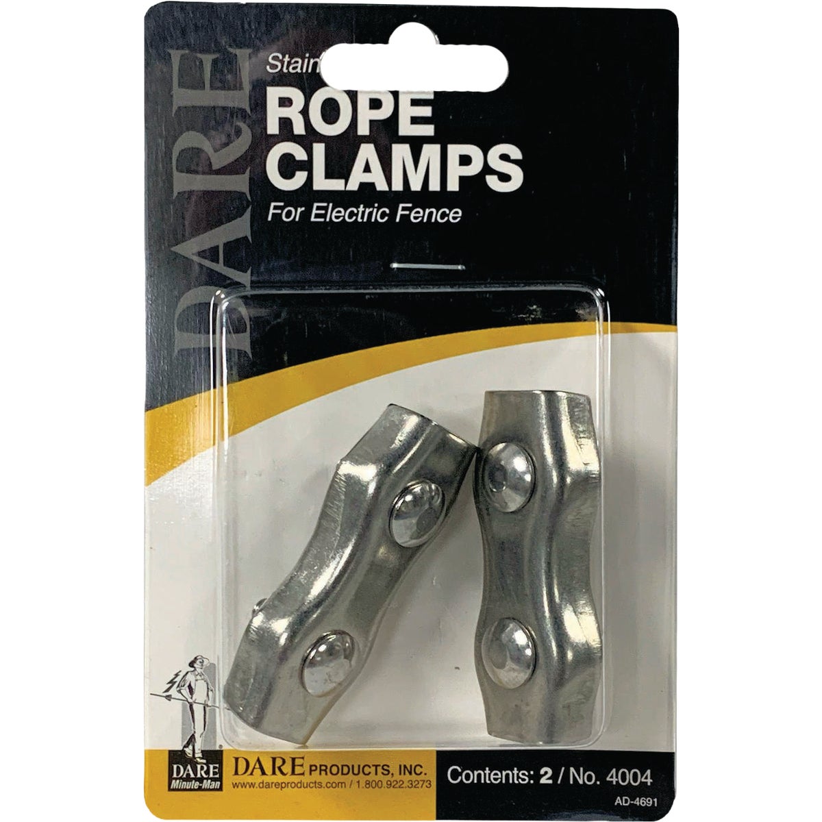 Dare 5/16 In. Electric Fence Poly Rope Clamp Image 2