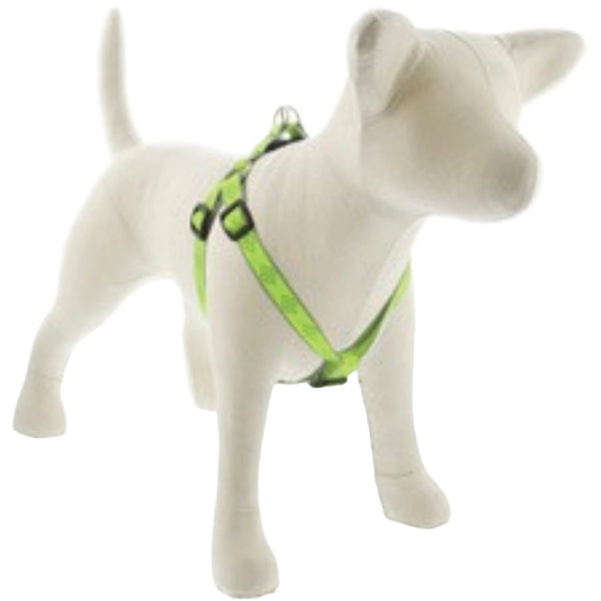 Lupine 3/4 In. x 15 to 21 In. Reflective Green-Diamond Step-In Dog Harness