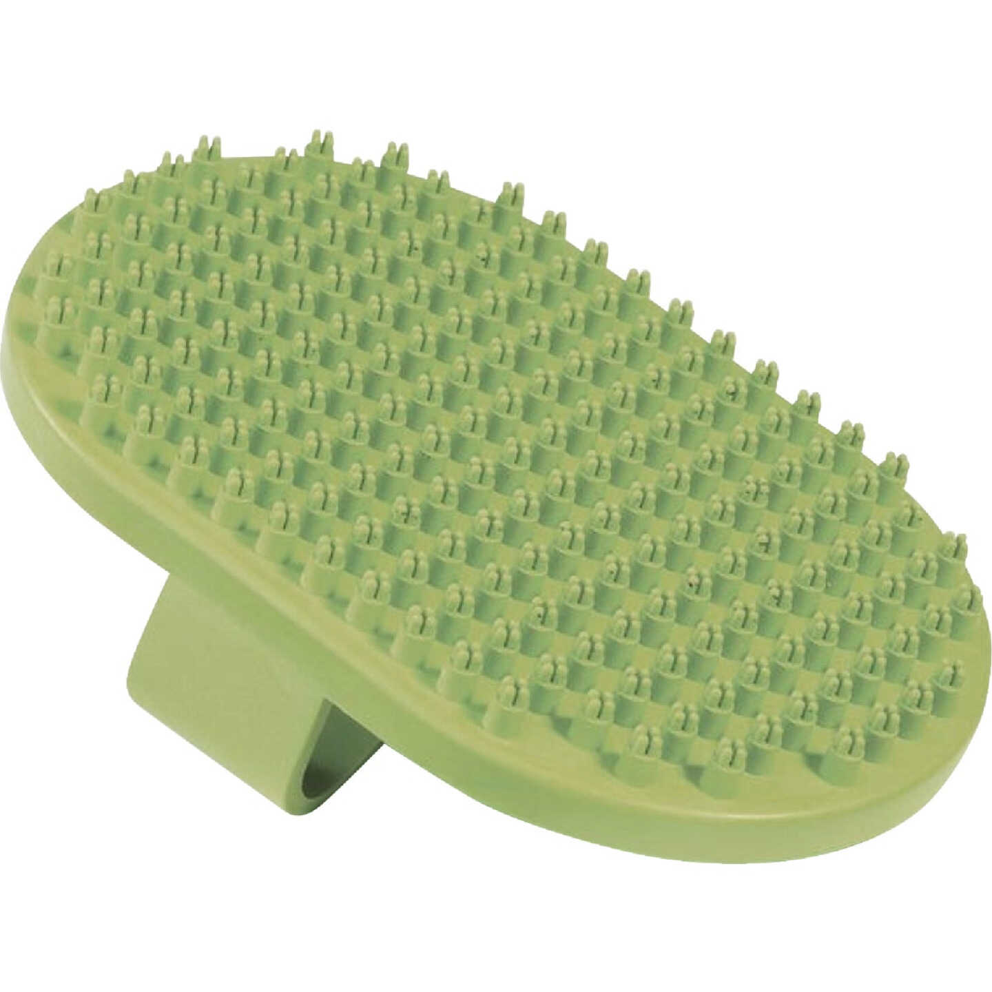 U-groom Rubber Curry Brush Oval with Handstrap Image 1