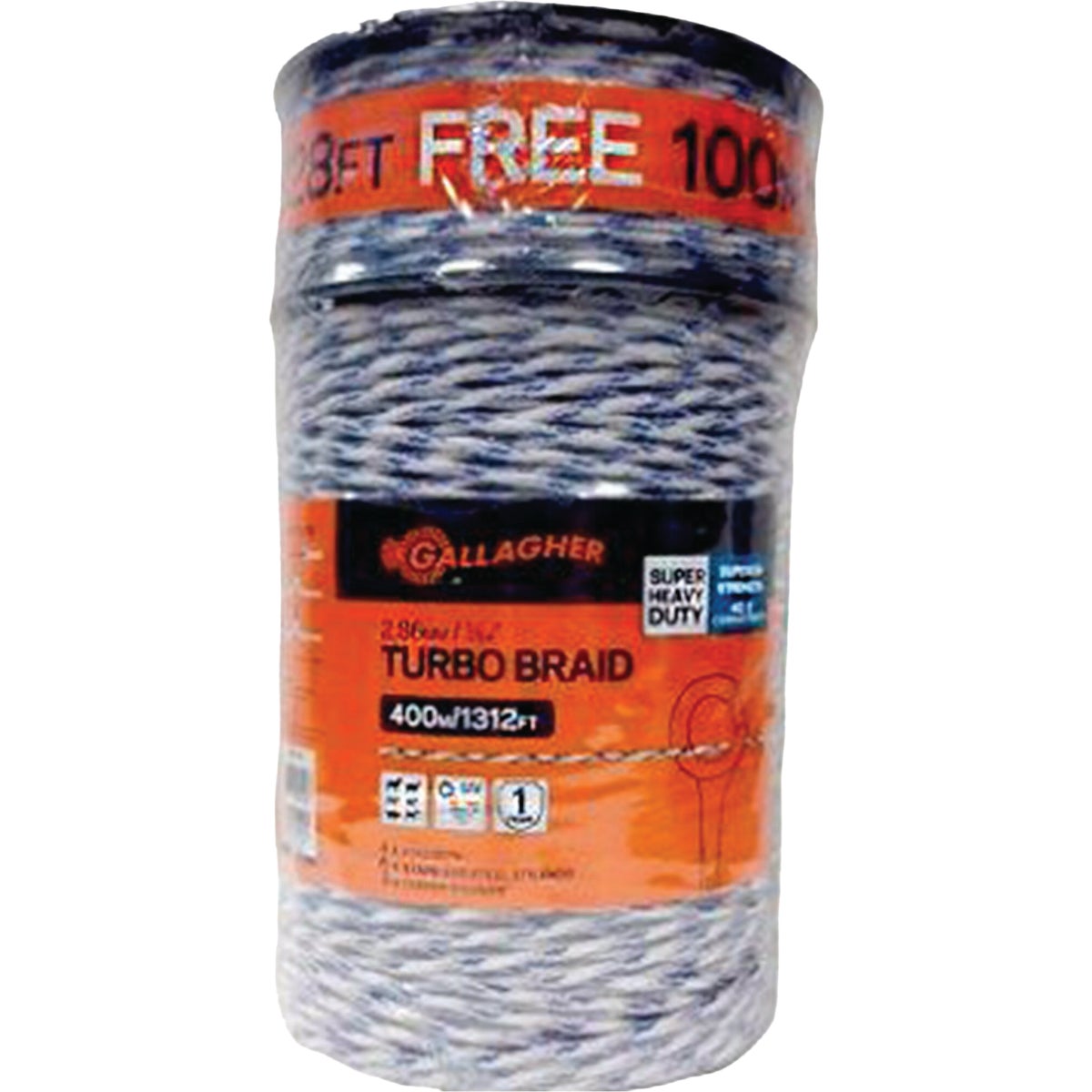 Gallagher Turbo Braid 7/64 In. x 1640 Ft. Polyethylene Poly Rope