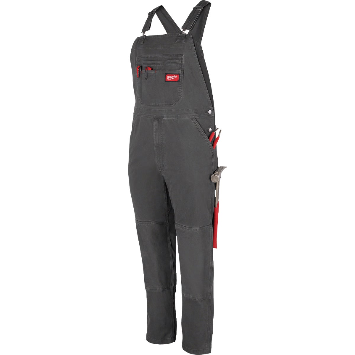 Milwaukee FREEFLEX Men's 38x30 Gray Unlined Bib Overalls Image 6