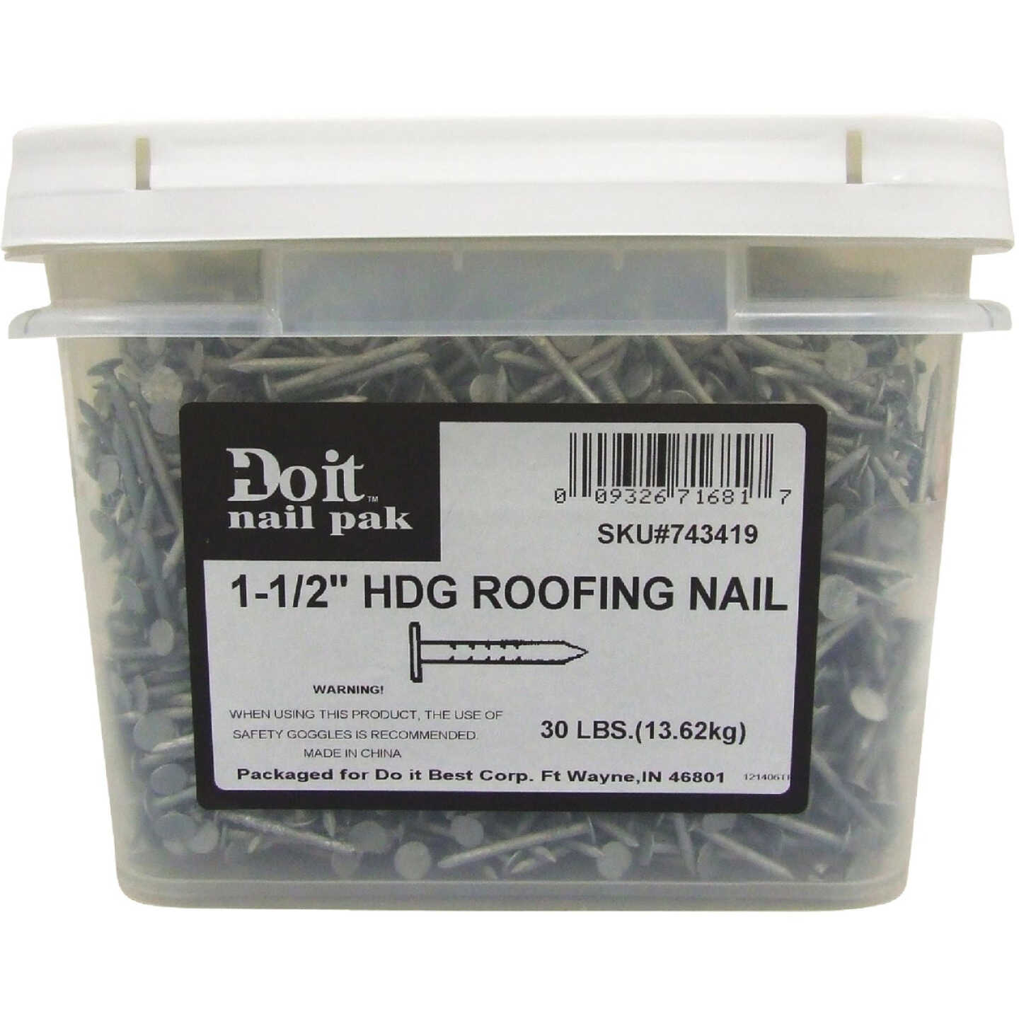 Do it Best 1-1/2 In. 11 ga Hot Galvanized Roofing Nails (5400-Count, 30 Lb.) Image 2