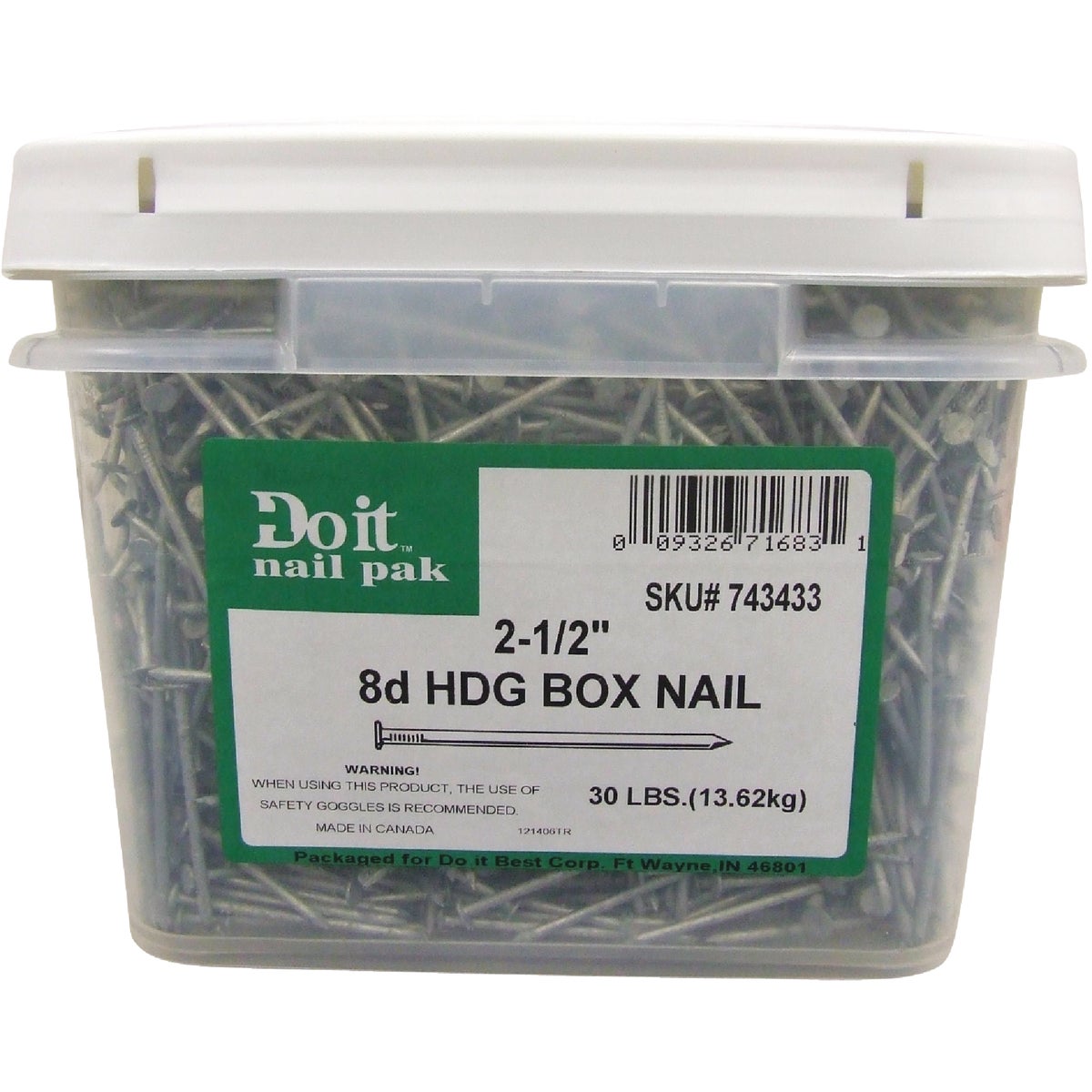 Grip-Rite 2-1/2 In. x 11.5 ga x 8d Hot Galvanized Box Nails (4350-Count, 30 Lb.) Image 2