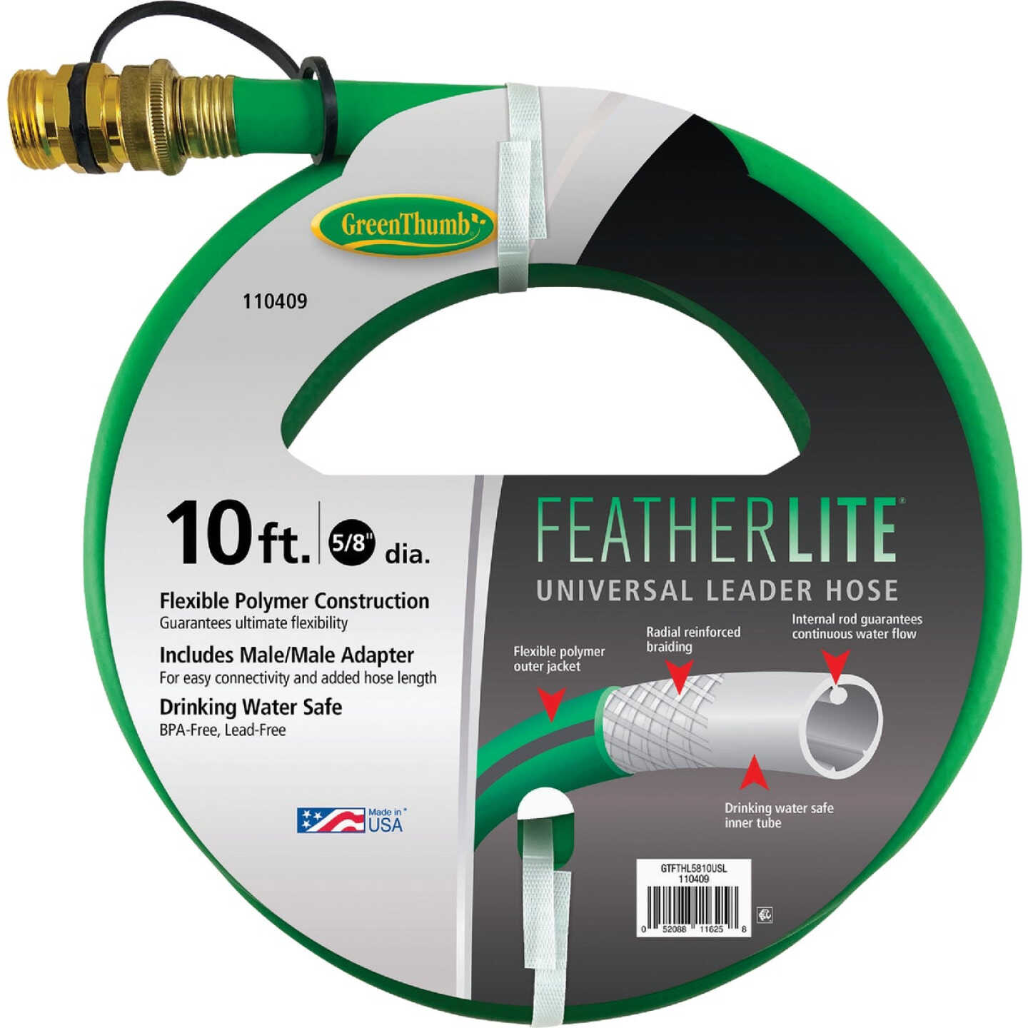 Green Thumb 5/8 In. Dia. x 10 Ft. Universal Leader Hose Image 1