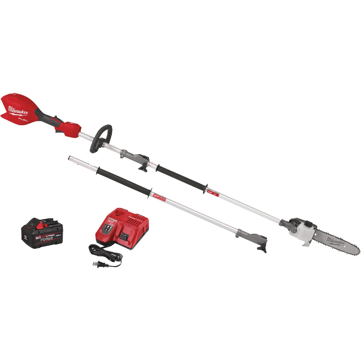 Milwaukee QUIK-LOK M18 FUEL 10 In. Pole Saw Kit with Battery & Charger Image 1