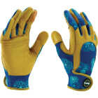 Miracle-Gro Women's Leather Durable Comfort Landscaping Gloves, Medium/Large Image 1