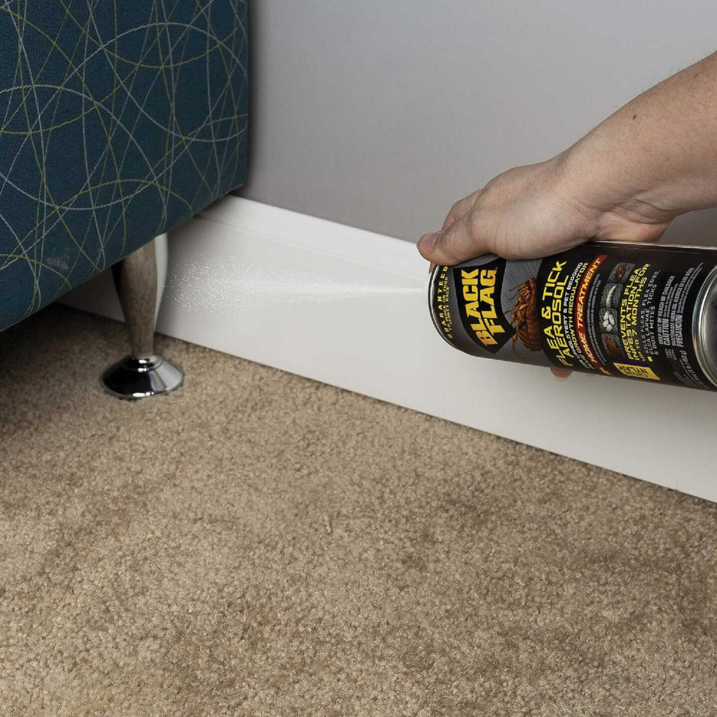 Black Flag 16 Oz. Aerosol Spray Flea & Tick Upholstery & Pet Bedding Home Treatment Plus Growth Regulator Image 4