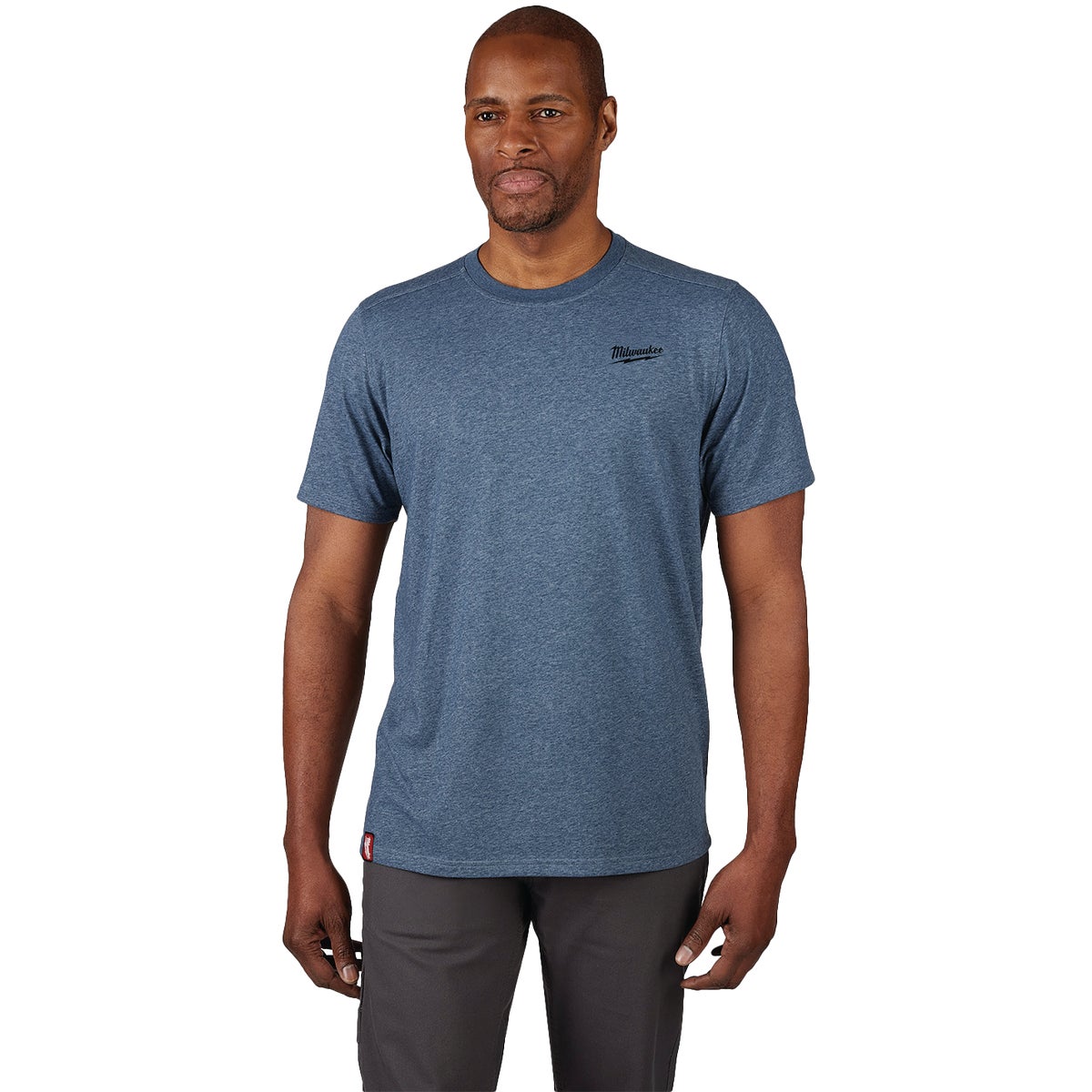 Milwaukee FREEFLEX Men's Large Blue Hybrid Short Sleeve Work Shirt Image 1