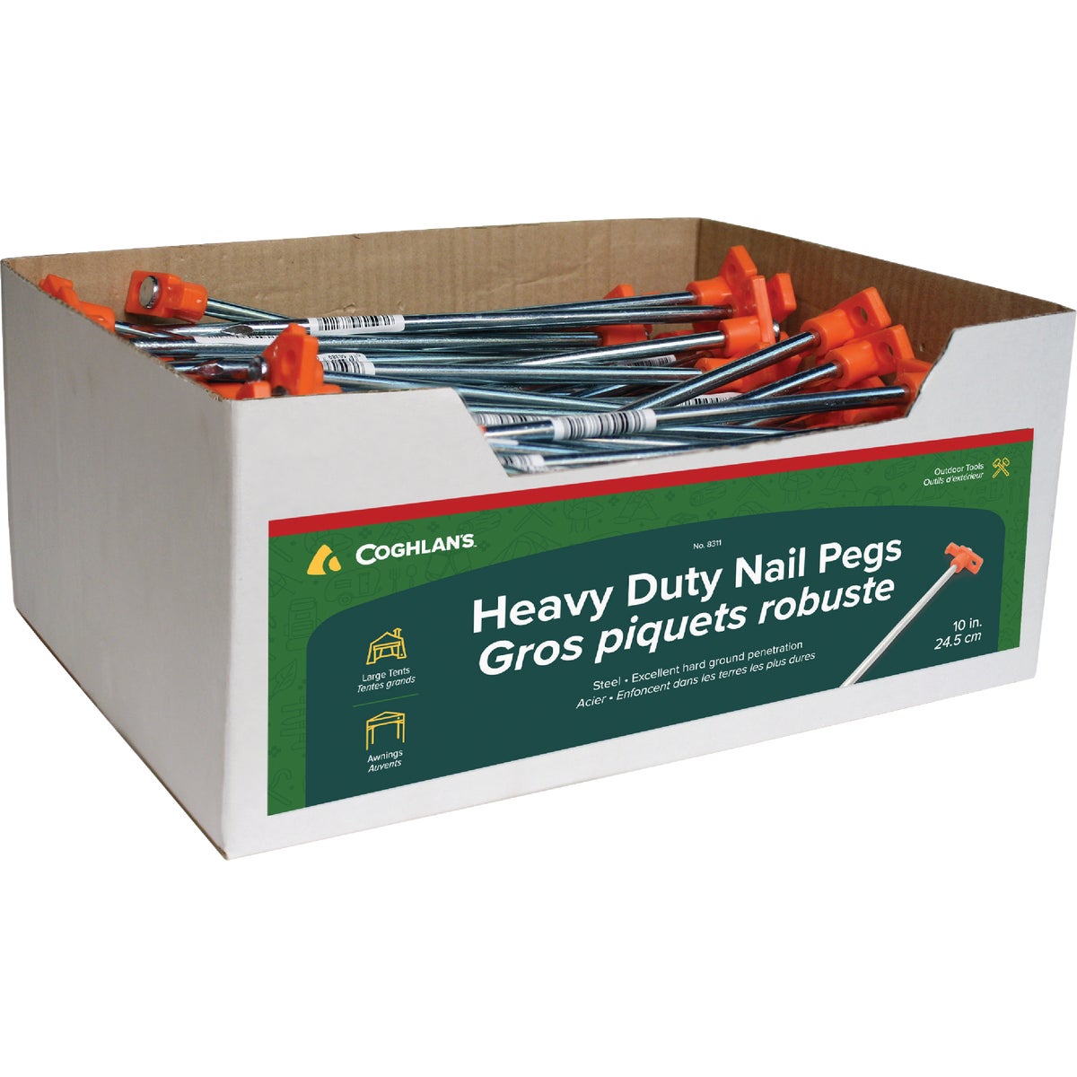 Coghlans 10 In. Steel Tent Nail Peg