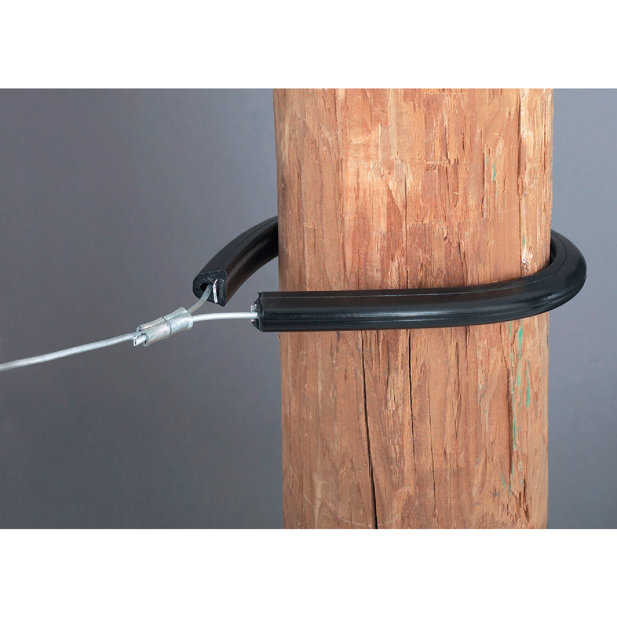 Dare Wrap Around Black Polyethylene/Steel Insert Electric Fence Insulator (10-Pack) Image 1