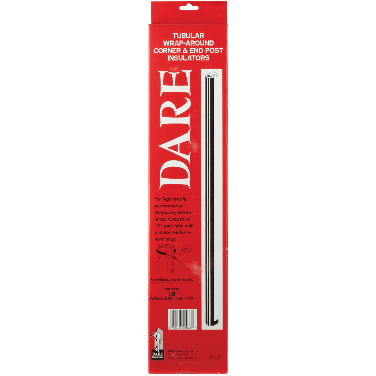 Dare Wrap Around Black Polyethylene/Steel Insert Electric Fence Insulator (10-Pack) Image 2