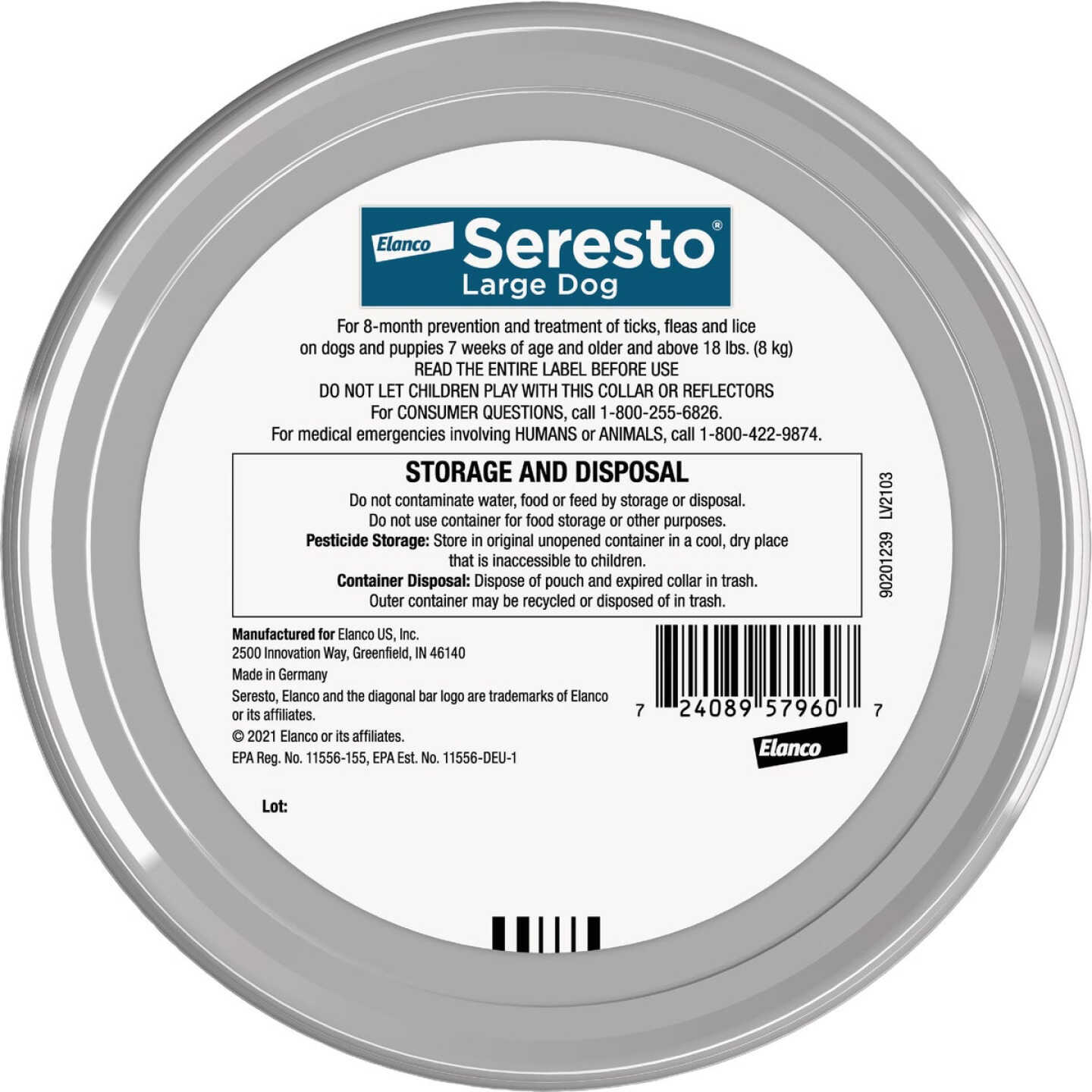 Seresto 8 Month Flea & Tick Collar for Dogs Over 18 Lb. Image 7