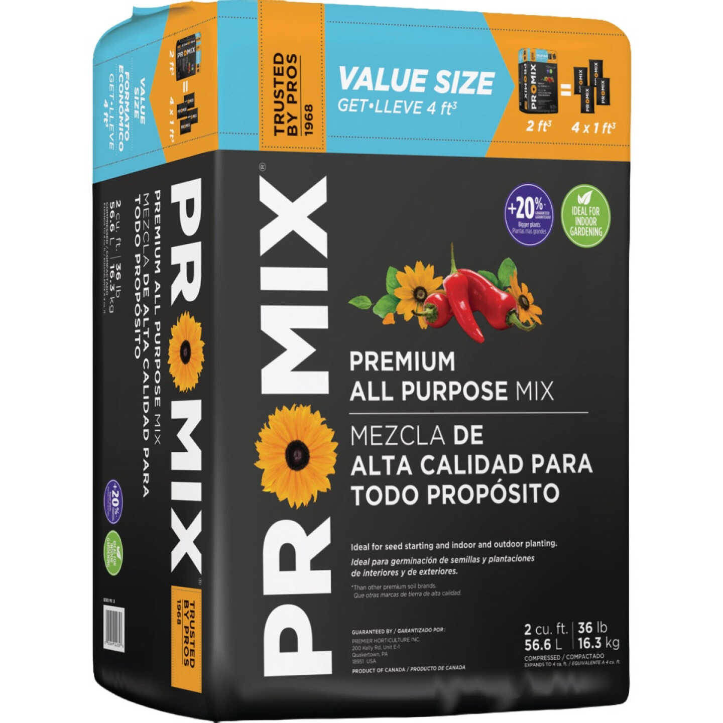 Pro-Mix 2 Cu. Ft. Ultimate All Purpose Compressed Bale Plant Mix Image 1