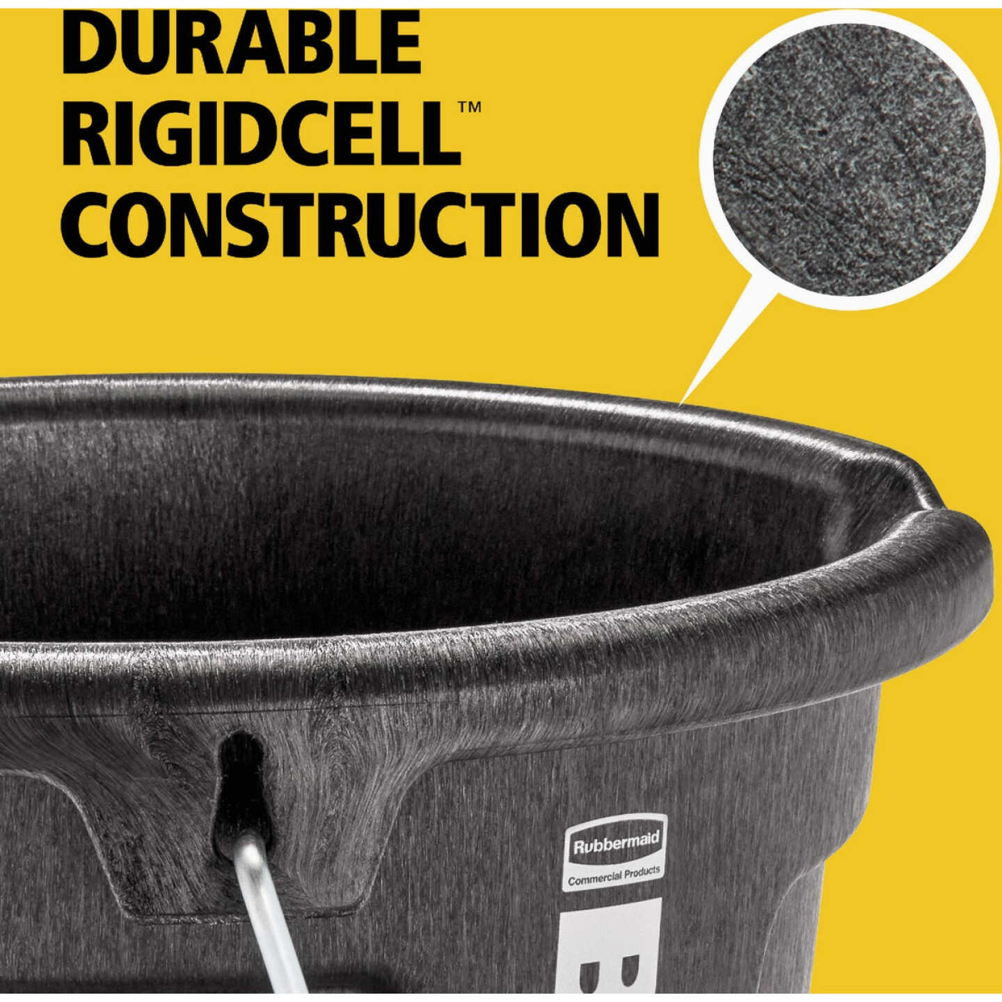 Rubbermaid Commercial Brute 5 Gal. 3-in-1 Flat Back Bucket Image 5