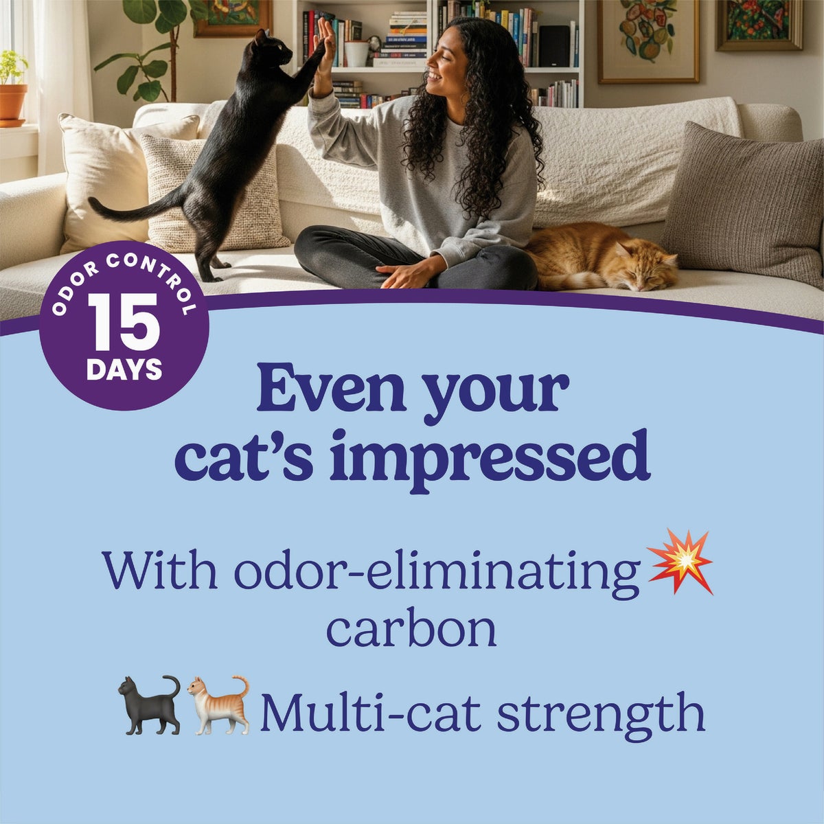 Fresh Step Odor Shield 22 Lb. Multi Cat Clumping Litter with Febreze Freshness Image 4