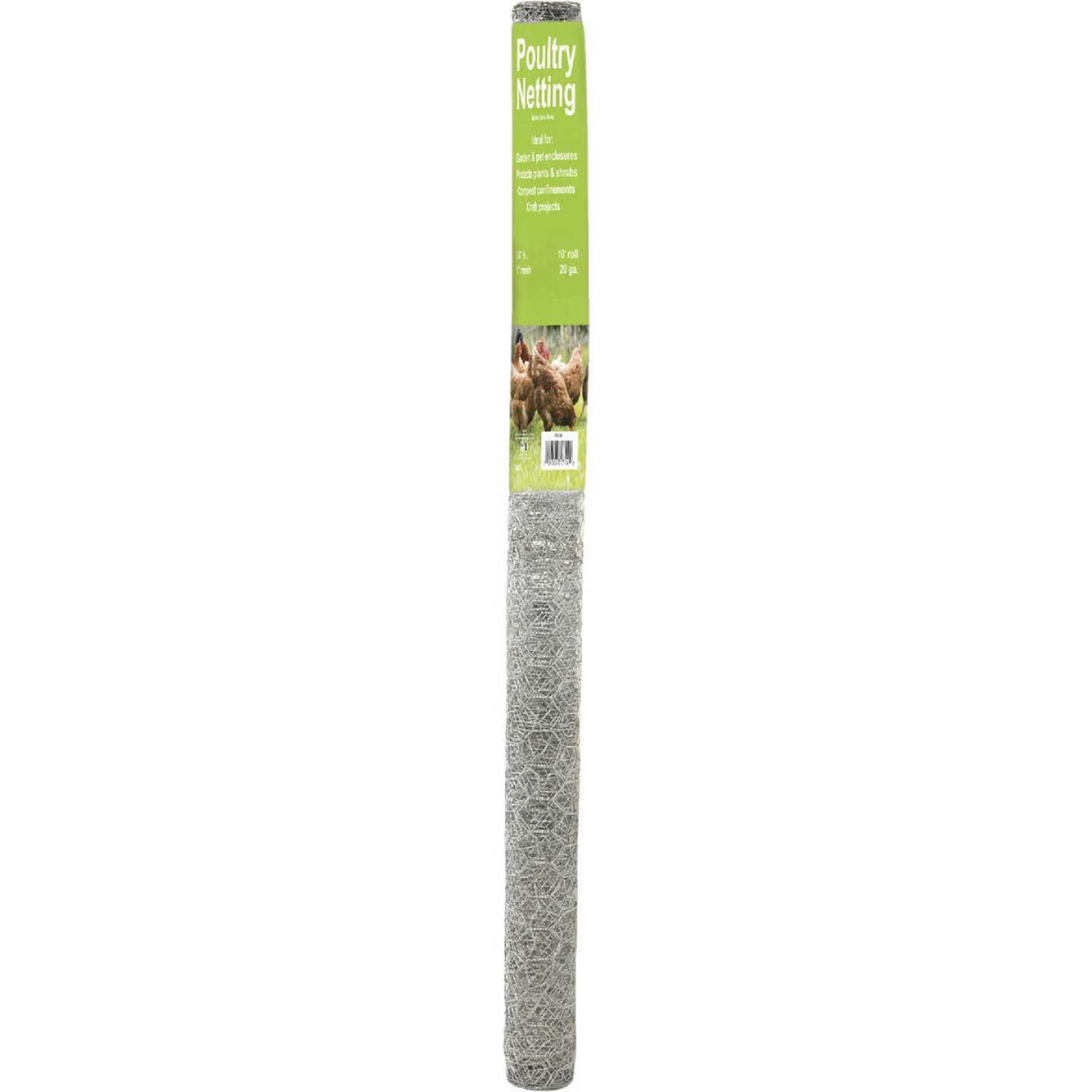 1 In. x 36 In. H. x 10 Ft. L. Hexagonal Wire Poultry Netting Image 1