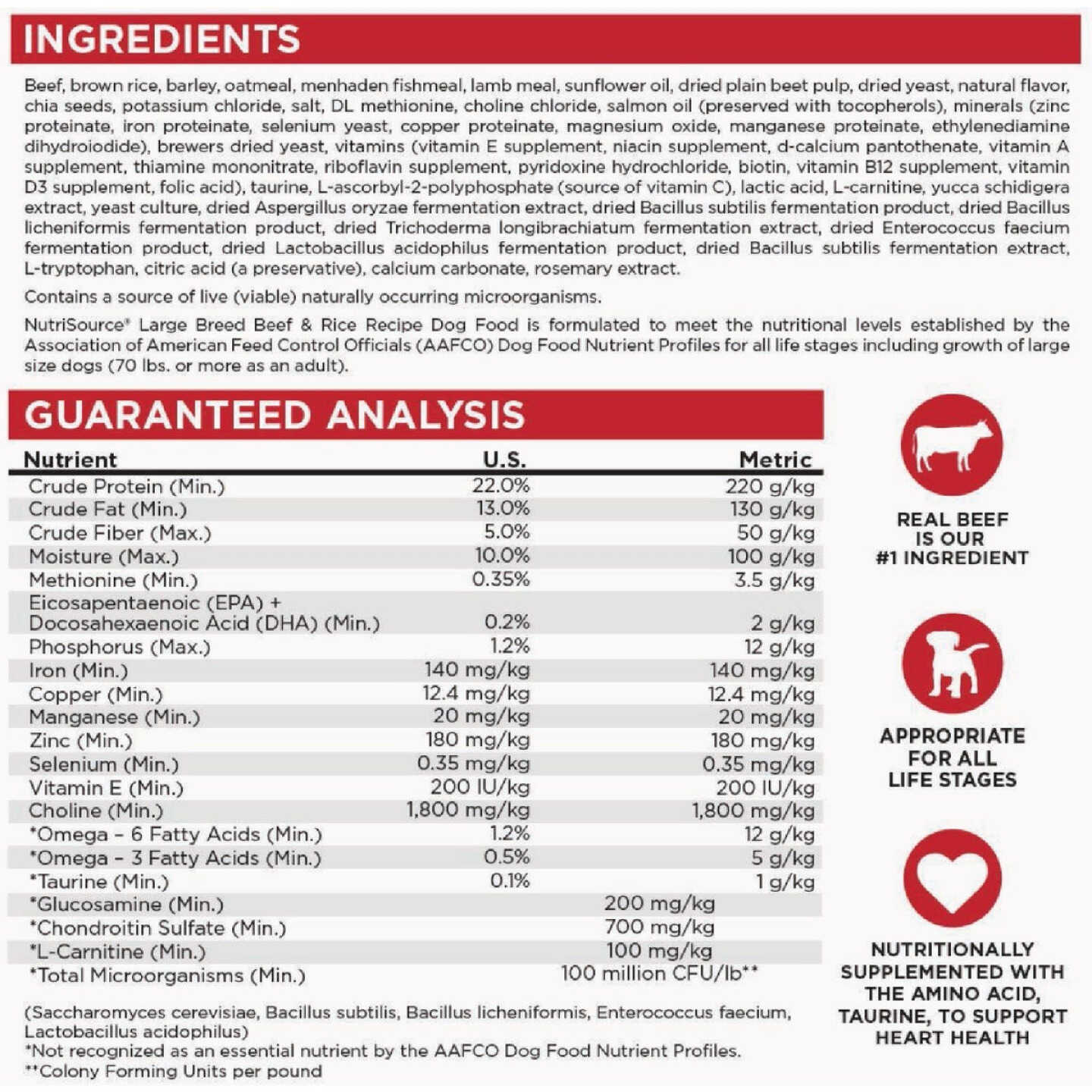 NutriSource 12 Lb. Beef & Rice Recipe Dog Food Image 4