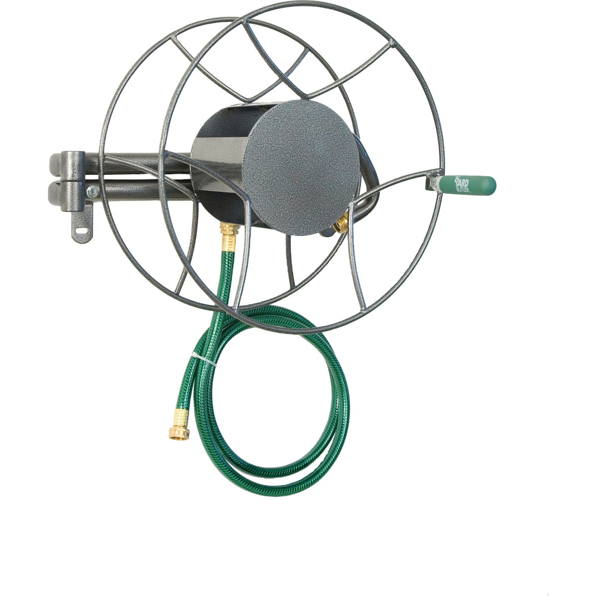 Yard Butler 100 Ft. Steel Wall-Mounted Swivel Hose Reel