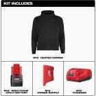 Milwaukee M12 Men's Medium Black Full-Zip Heated Hoodie Image 5