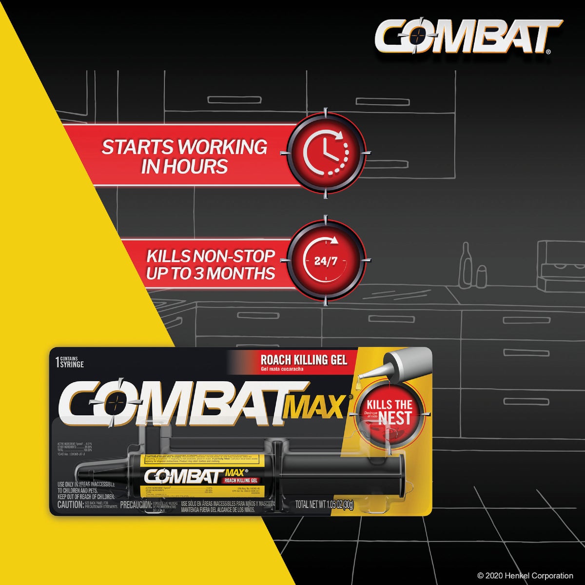 Combat Max 1.05 Oz. Ready To Use Gel Roach Killer Image 2