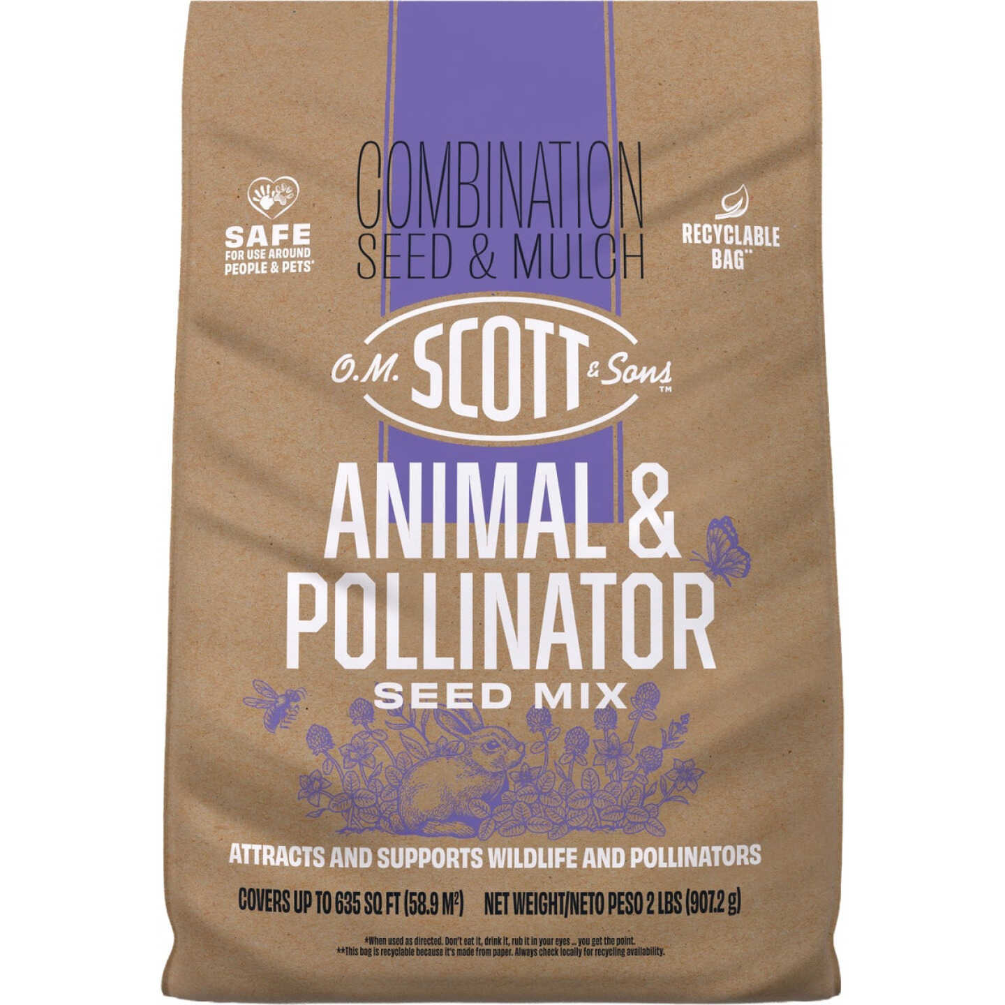O.M. Scott & Sons 2 Lb. Animal & Pollinator Seed Mix Image 1