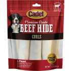 Cadet 1 Lb. Small Premium Grade Beef Hide Dog Chew Curls Image 1