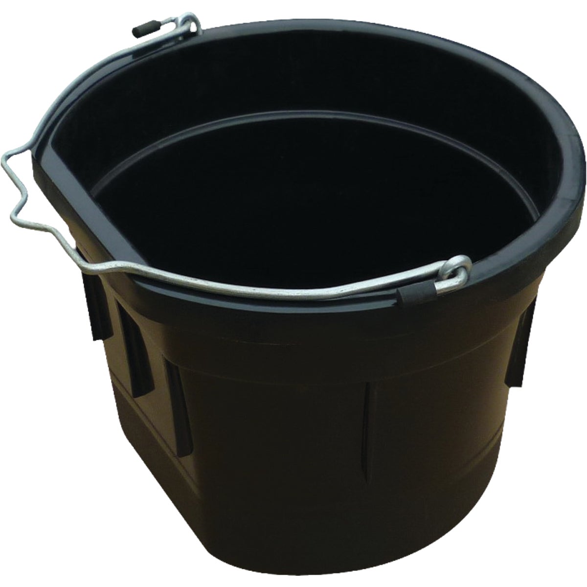 Master Rancher 8 Qt. Black Resin Flat Sided Utility Bucket