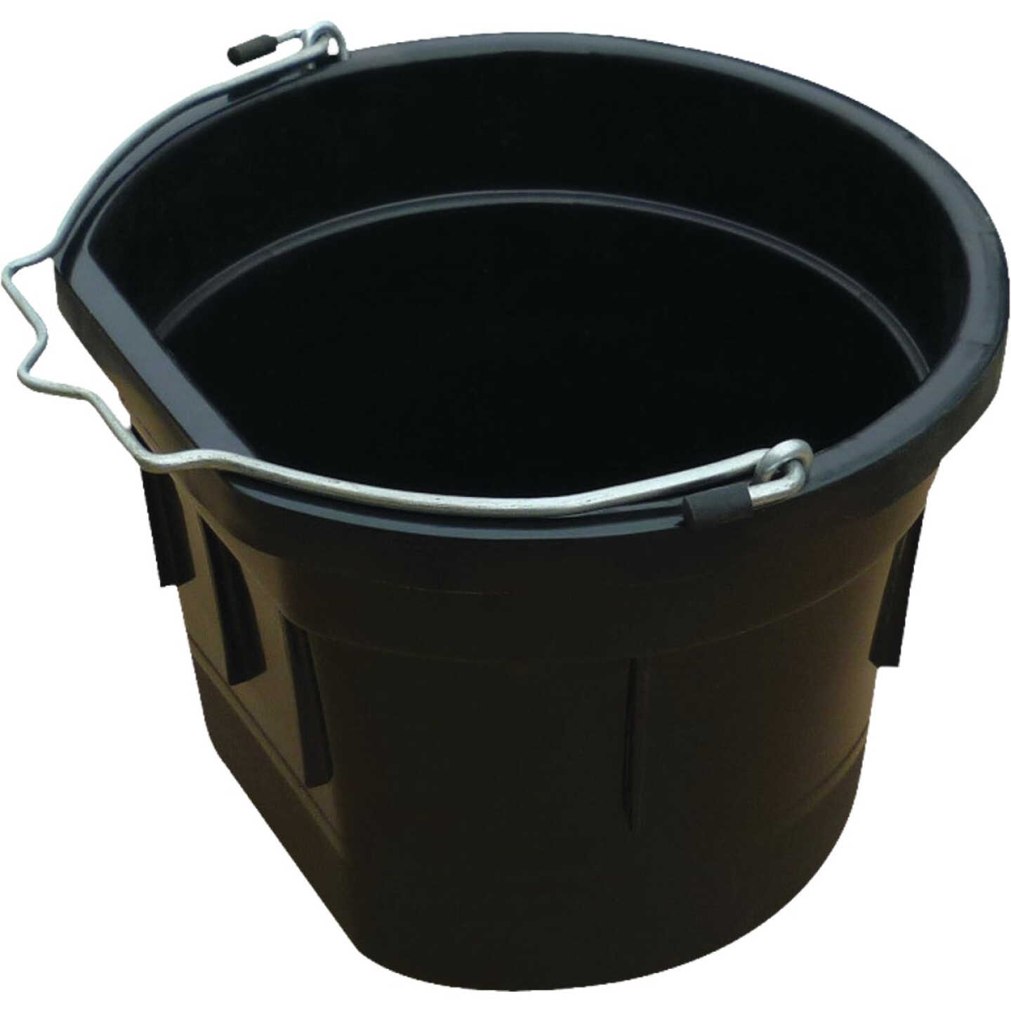 Master Rancher 8 Qt. Black Resin Flat Sided Utility Bucket Image 1